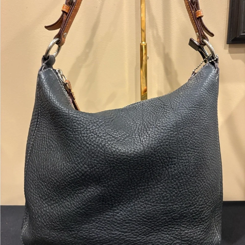Coach Chelsea Hobo Black Pebbled Leather Shoulder Bag